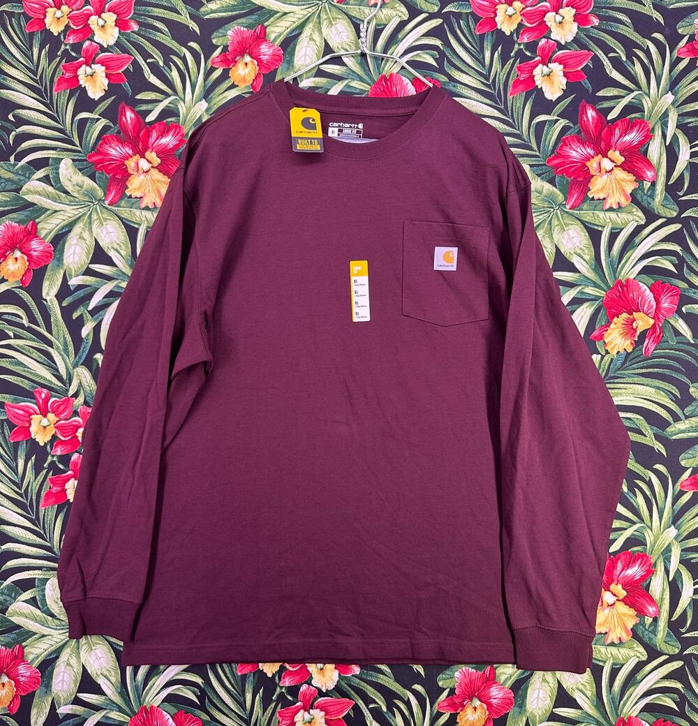 Carhartt Burgundy Longsleeve Shirt Size XL Loose Fit NWT